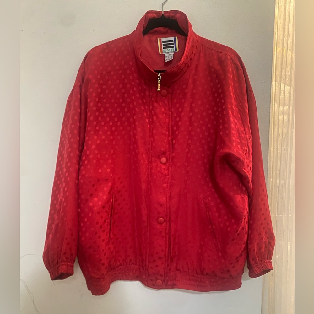 Red Bomber jacket